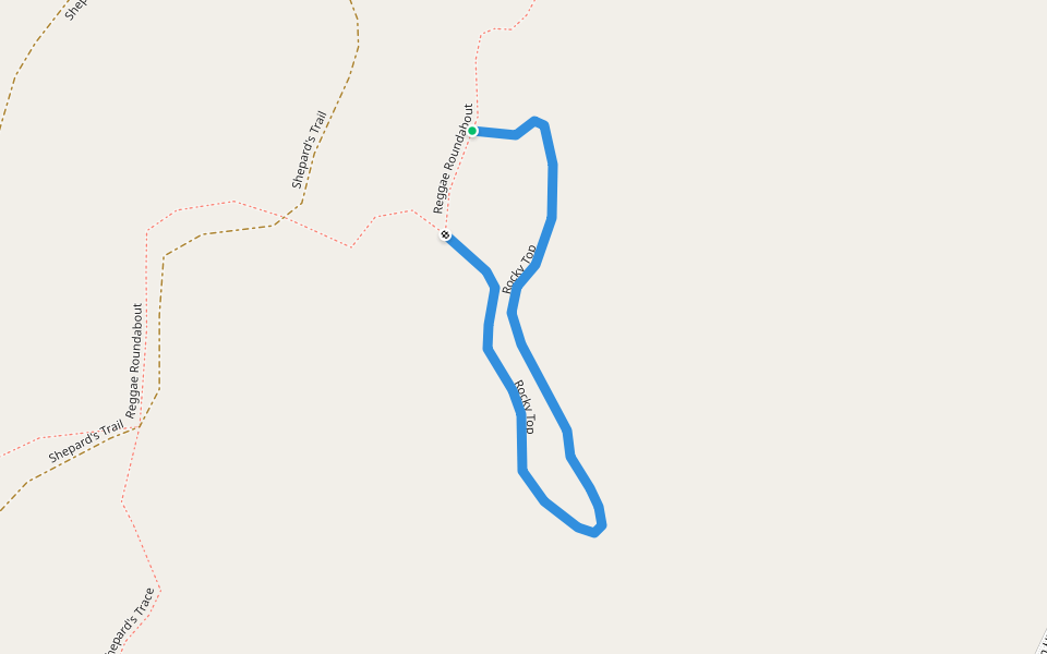 Rocky Top walking route map in Hardwick