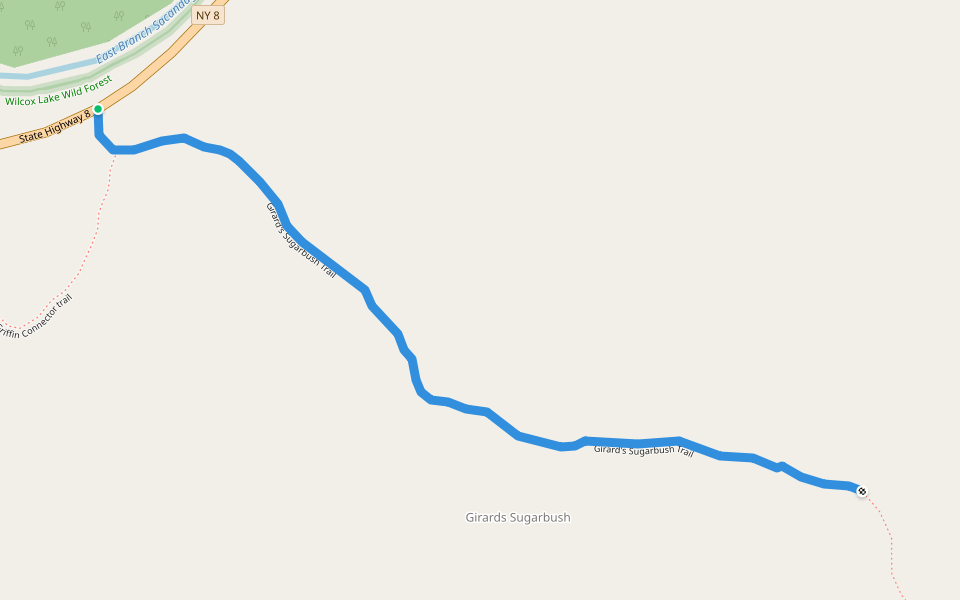 Girard's Sugarbush Trail walking route map in Wells
