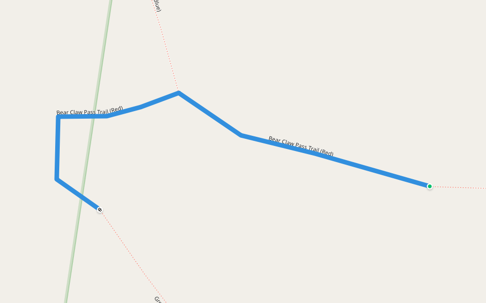 Bear Claw Pass Trail (Red) walking route map in Pottersville