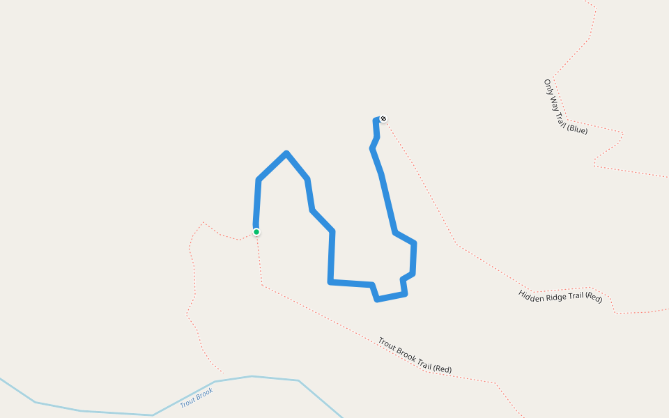 Hidden Pass Trail (Orange) walking route map in Pottersville