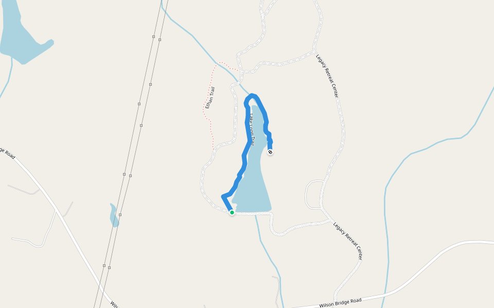 Lake Loop Trail walking route map in Homer
