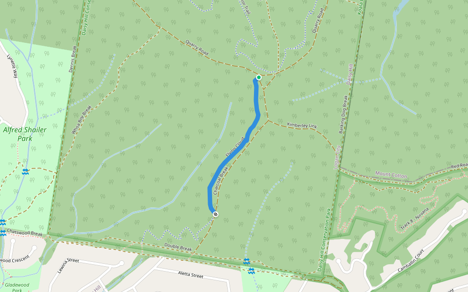 Flying Cloud walking route map in Daisy Hill