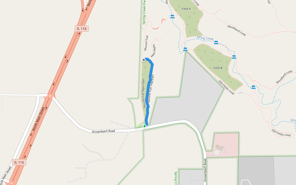 Mound Trail Side Path walking route map in Washington