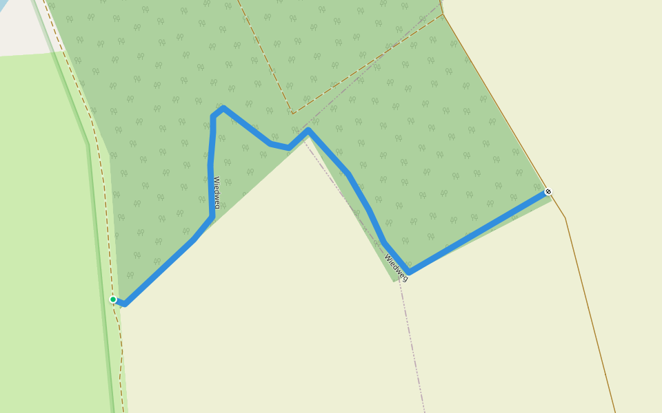 Wiedweg walking route map in Borod