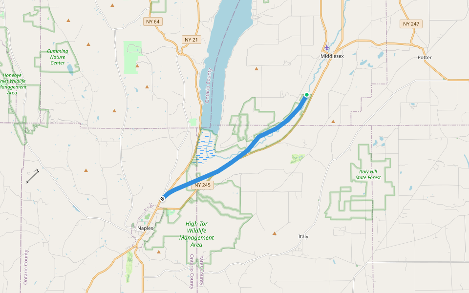 Lehigh Valley Rail-Trail walking route map in Middlesex
