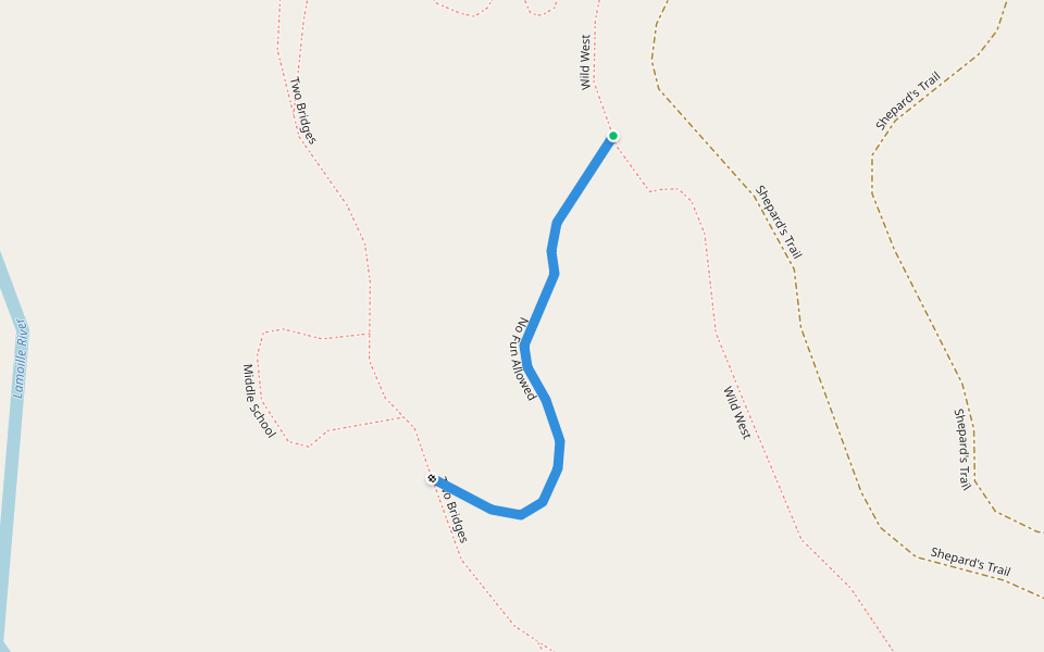 No Fun Allowed walking route map in Hardwick