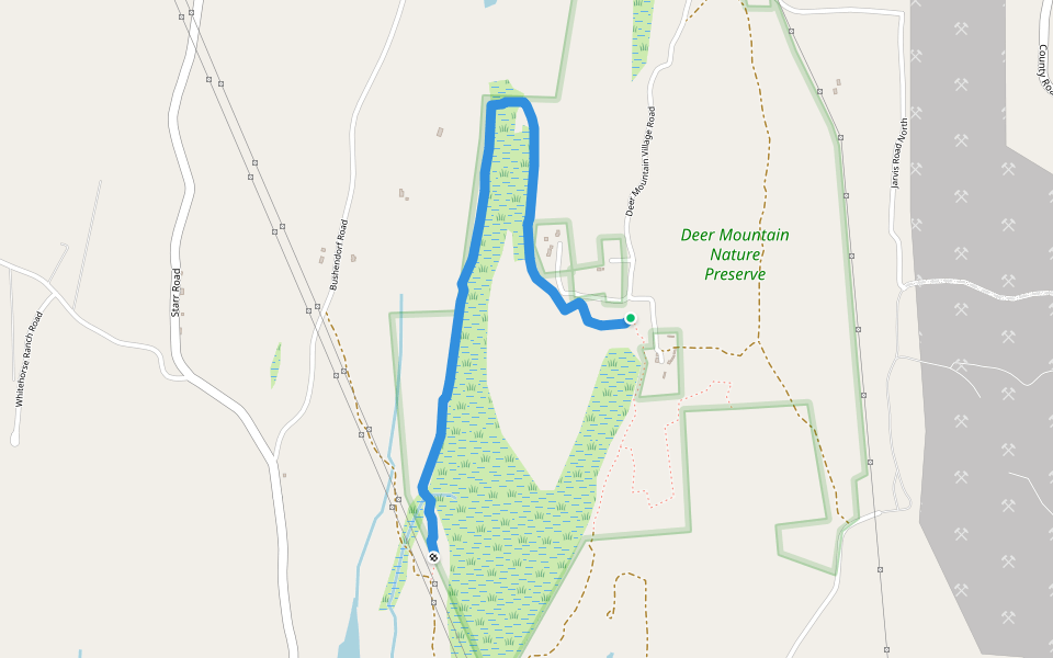 West Trail walking route map in Ravena