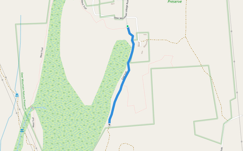 East trail walking route map in Ravena