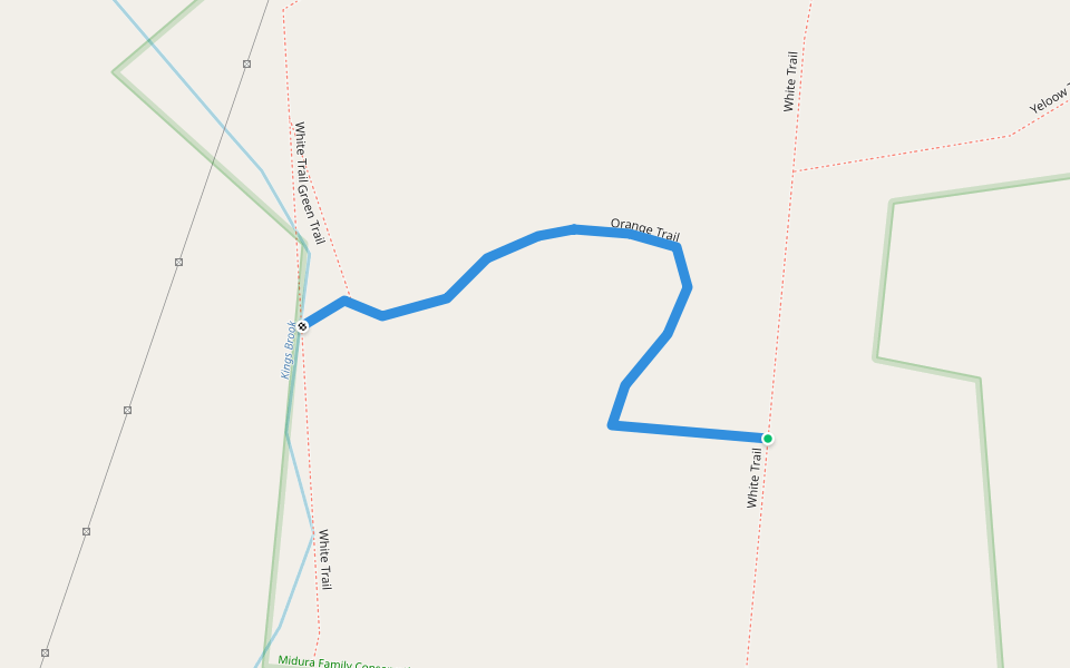 Orange Trail walking route map in Palmer