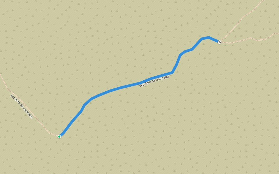 Sendero de animales walking route map in La Calera