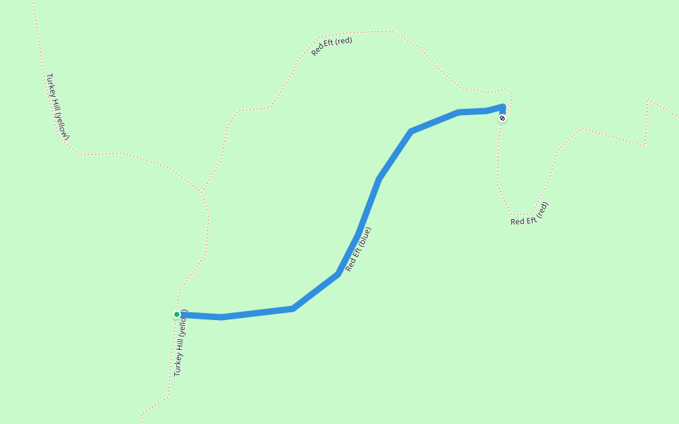 Red Eft (blue) walking route map in Chatham