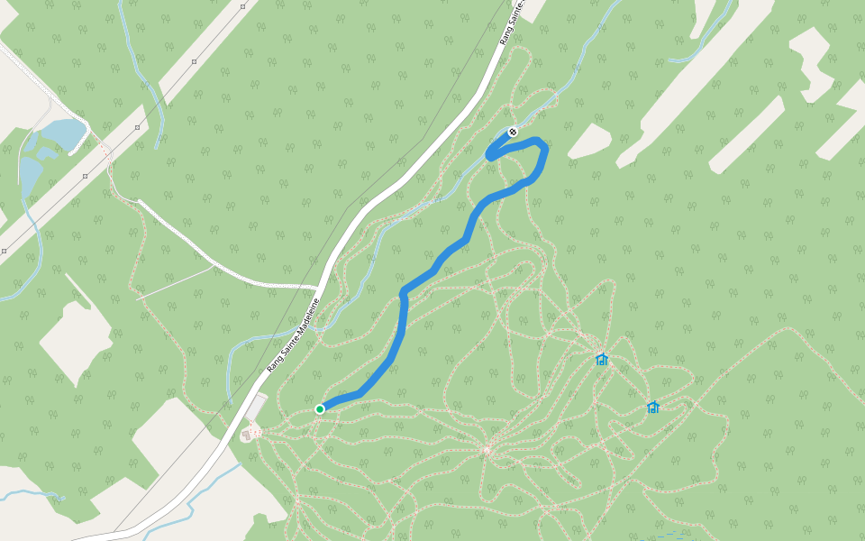 Grimpette walking route map in La Malbaie