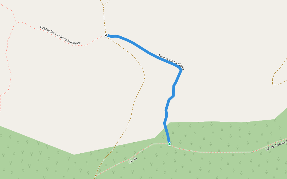 Fuente De La Sierra walking route map in Naval