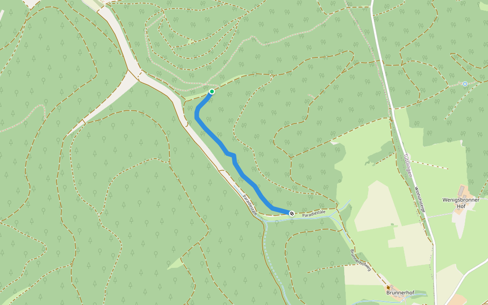Schneckensteigle walking route map in Tuttlingen