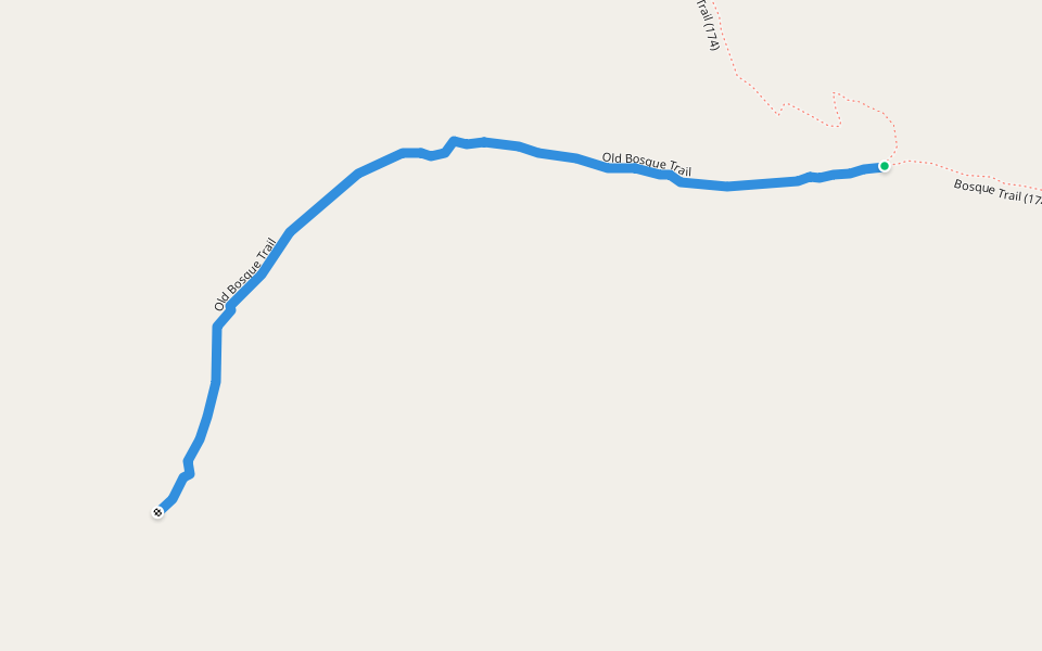 Old Bosque Trail walking route map in Los Lunas