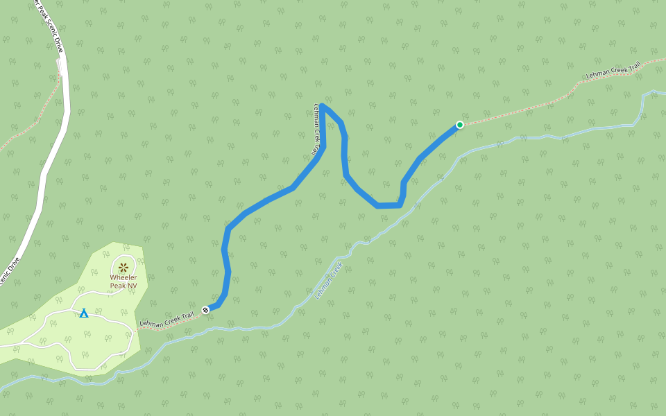 Lehman Crek Trail walking route map in Baker
