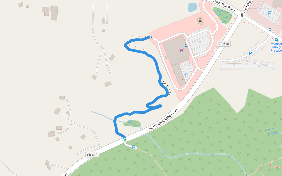 DC-TC Trail walking route map in Traverse City