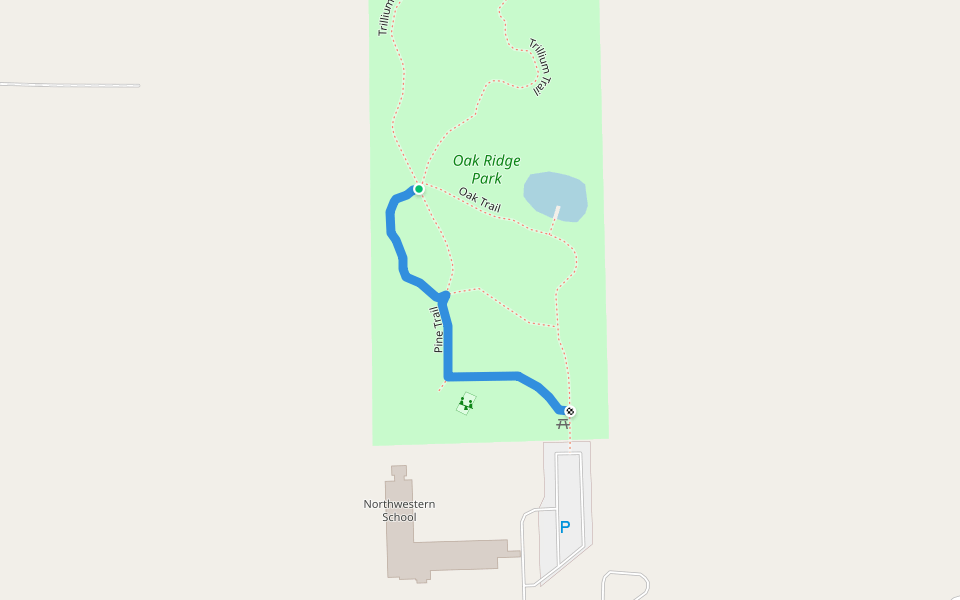 Pine Trail walking route map in Eaton Rapids