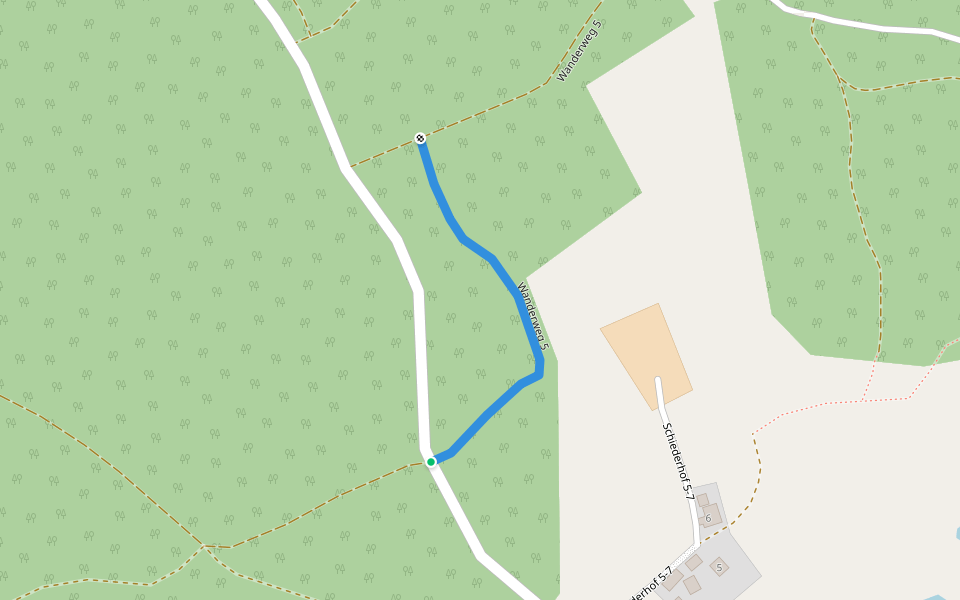 Wanderweg 5 walking route map in Wiesenfelden