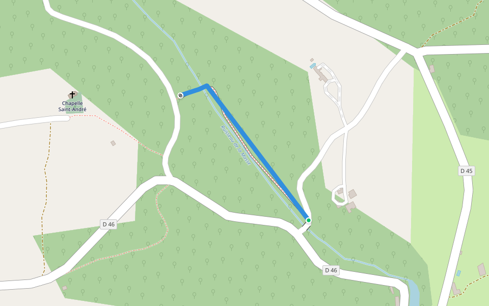 Chemin sur pilotis walking route map in Les Arques