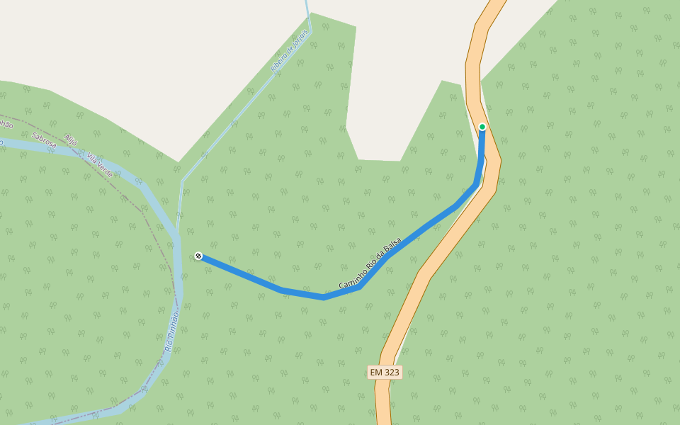 Caminho Rio da Balsa walking route map in Justes