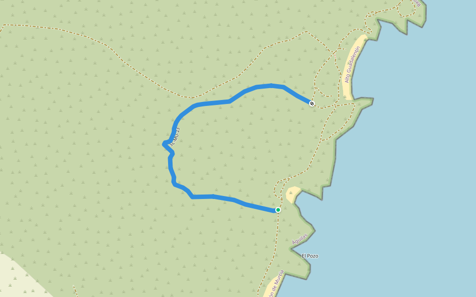 SL-MU-23 walking route map in Aguilas
