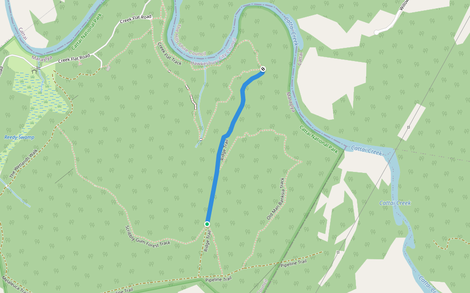 Ridge Trail walking route map in Maraylya
