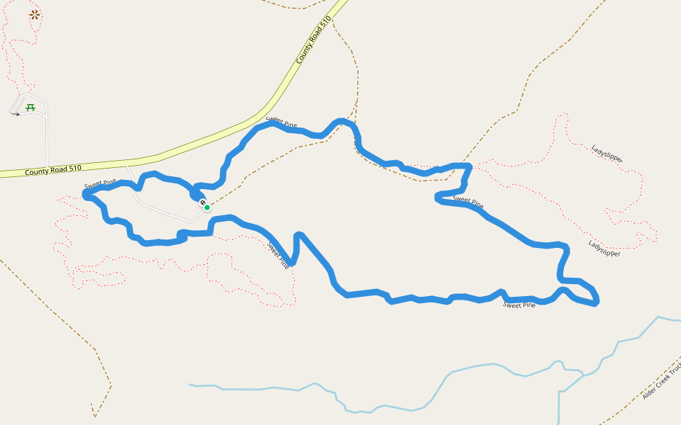 Sweet Pine walking route map in Big Bay