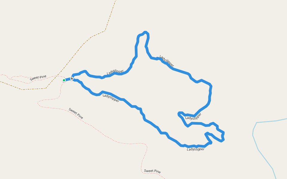 Ladyslipper walking route map in Big Bay