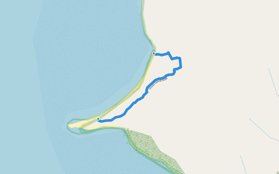 Goold Island Walk walking route map in Hinchinbrook