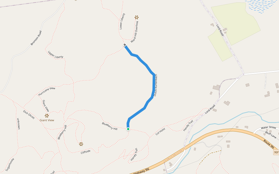 Dutch Kurtenbach walking route map in Elizabethtown