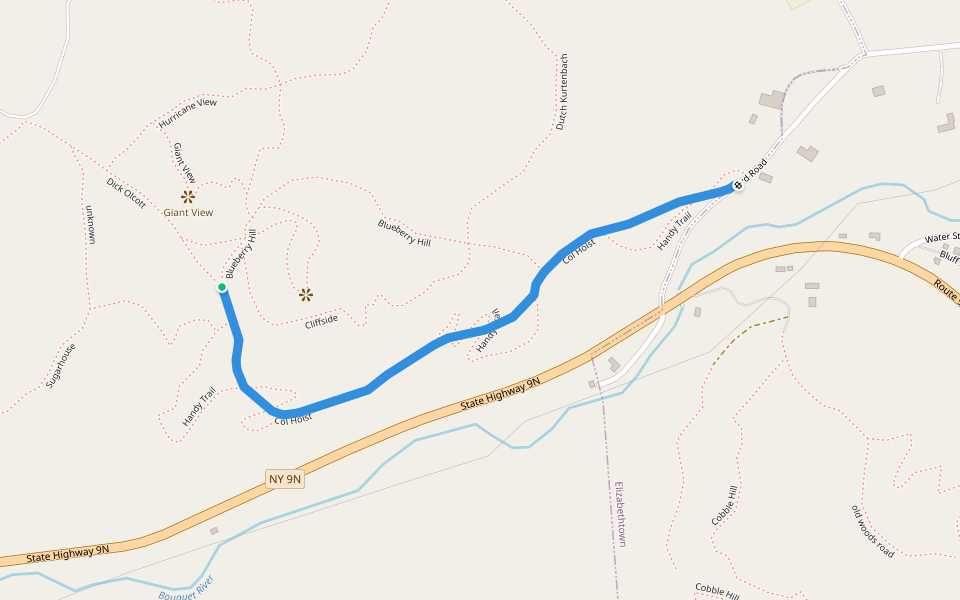 Col Holst walking route map in Elizabethtown