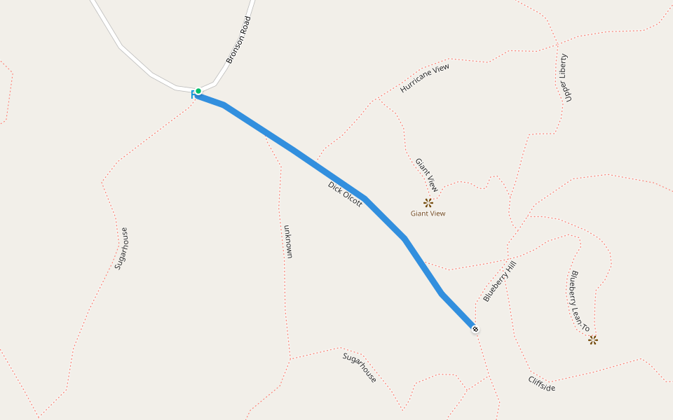 Dick Olcott walking route map in Elizabethtown