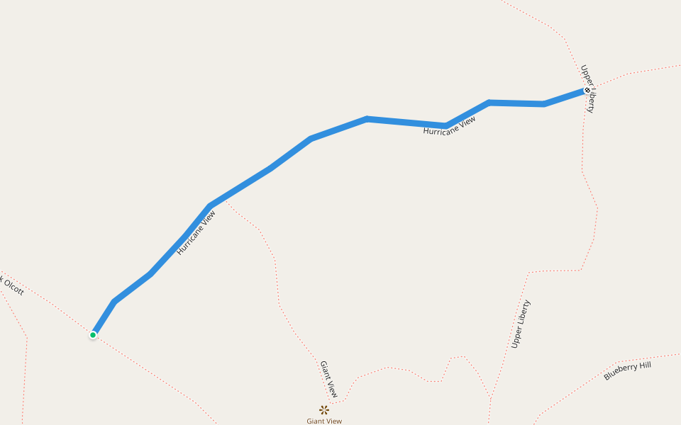 Hurricane View walking route map in Elizabethtown