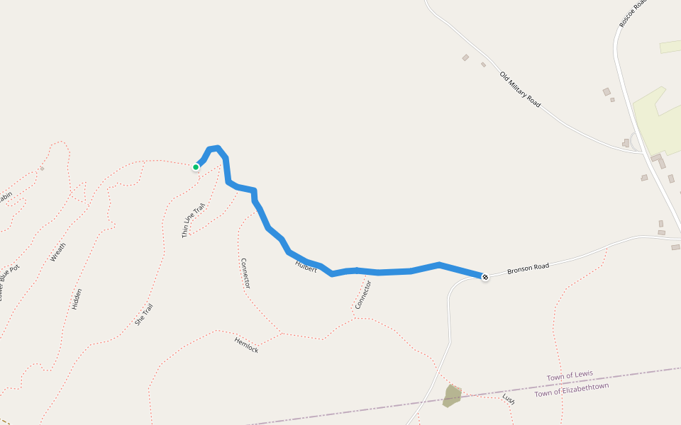 Hulbert walking route map in Elizabethtown