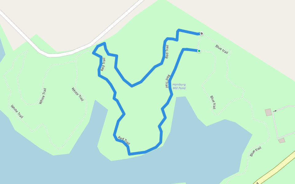 Red Trail walking route map in Mitchell