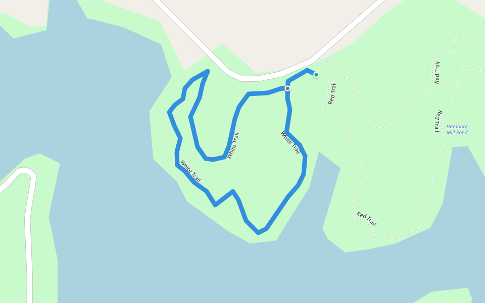 White Trail walking route map in Mitchell