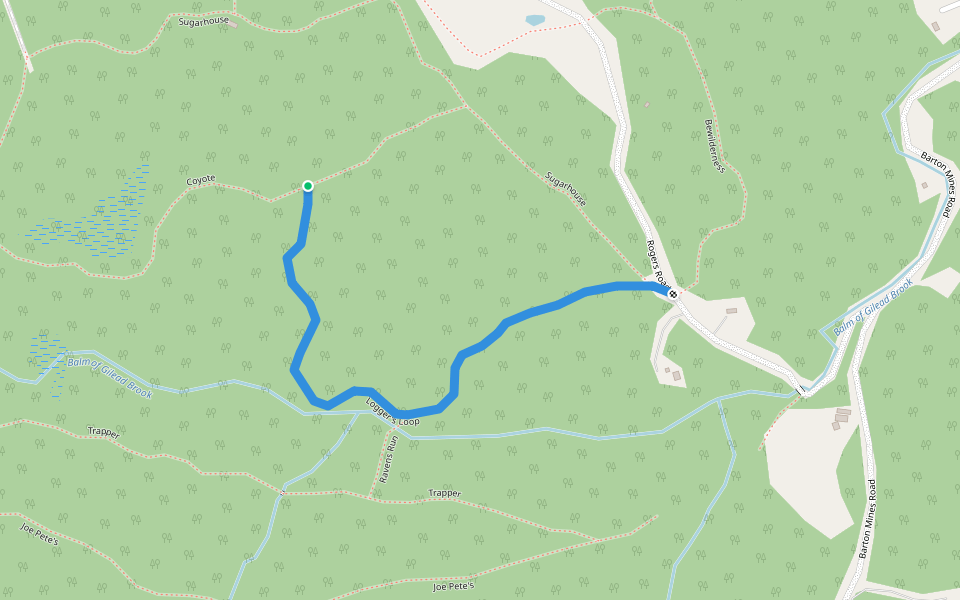 Logger's Loop walking route map in North Creek