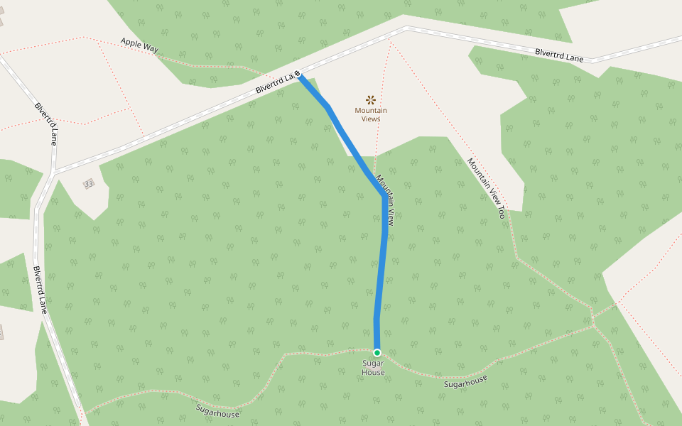 Mountain View walking route map in North River