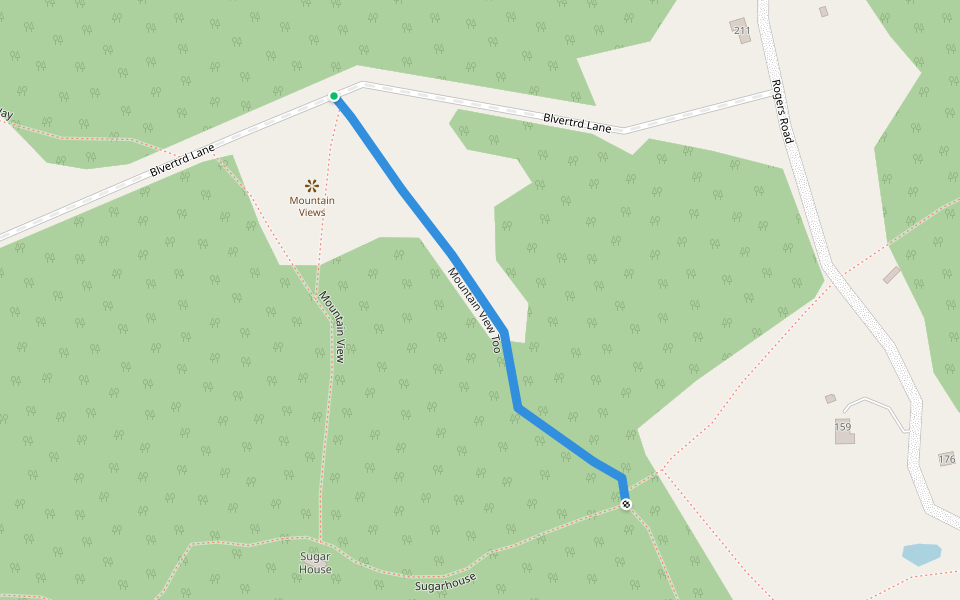 Mountain View Too walking route map in North River