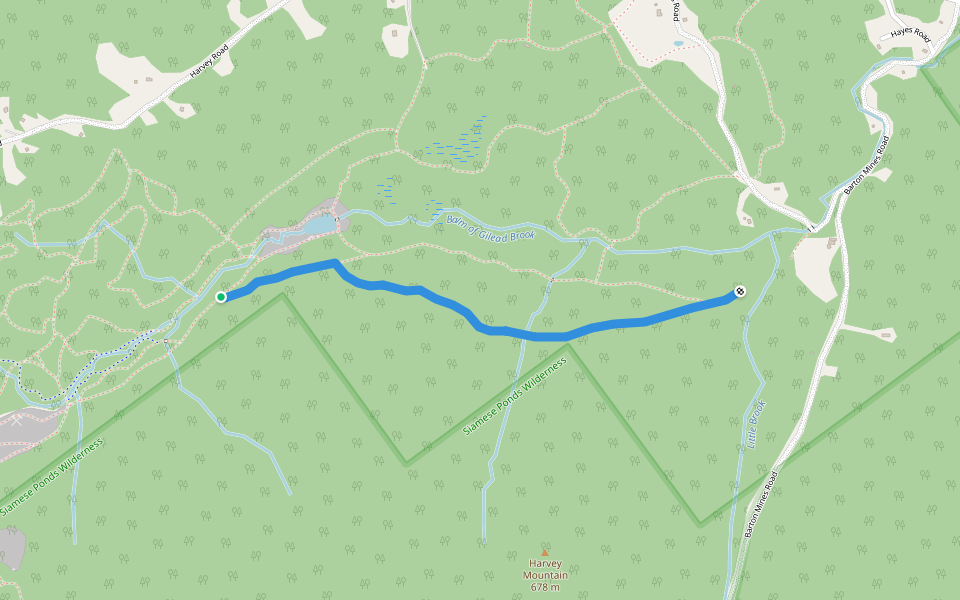 Joe Pete's walking route map in Johnsburg
