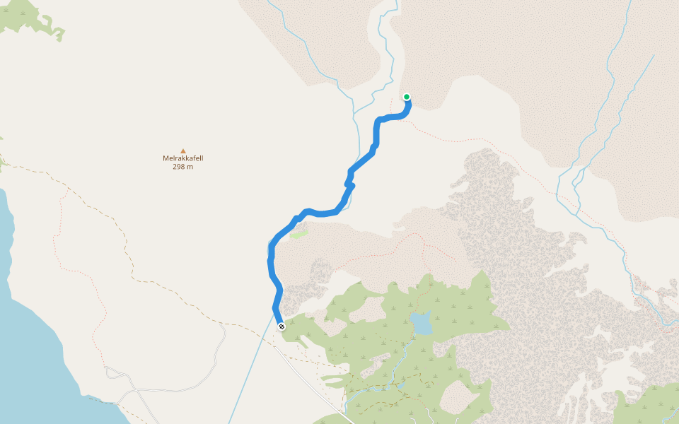 Hvannagil walking route map in Höfn