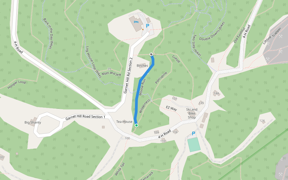 Moose Run walking route map in North River