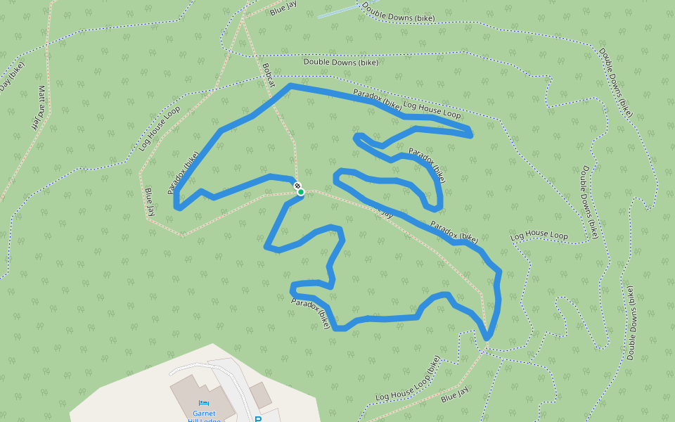 Paradox (bike) walking route map in North River