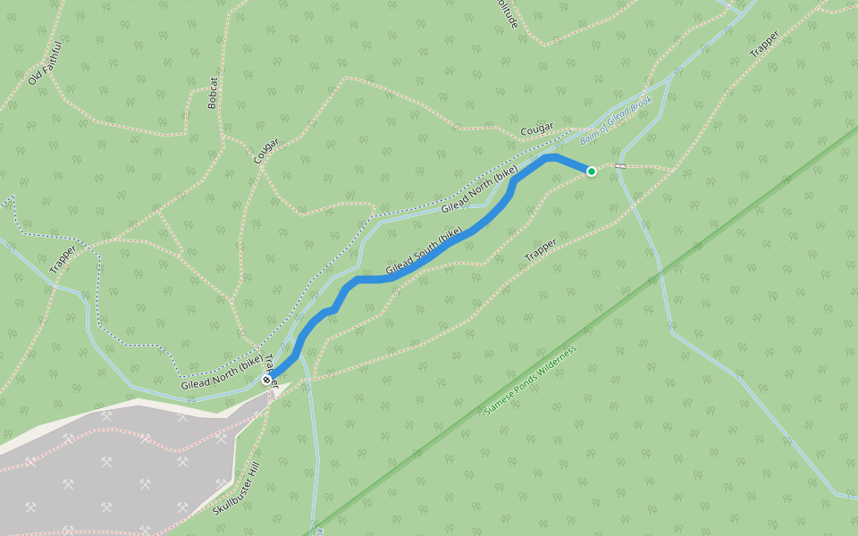 Gilead South (bike) walking route map in North Creek