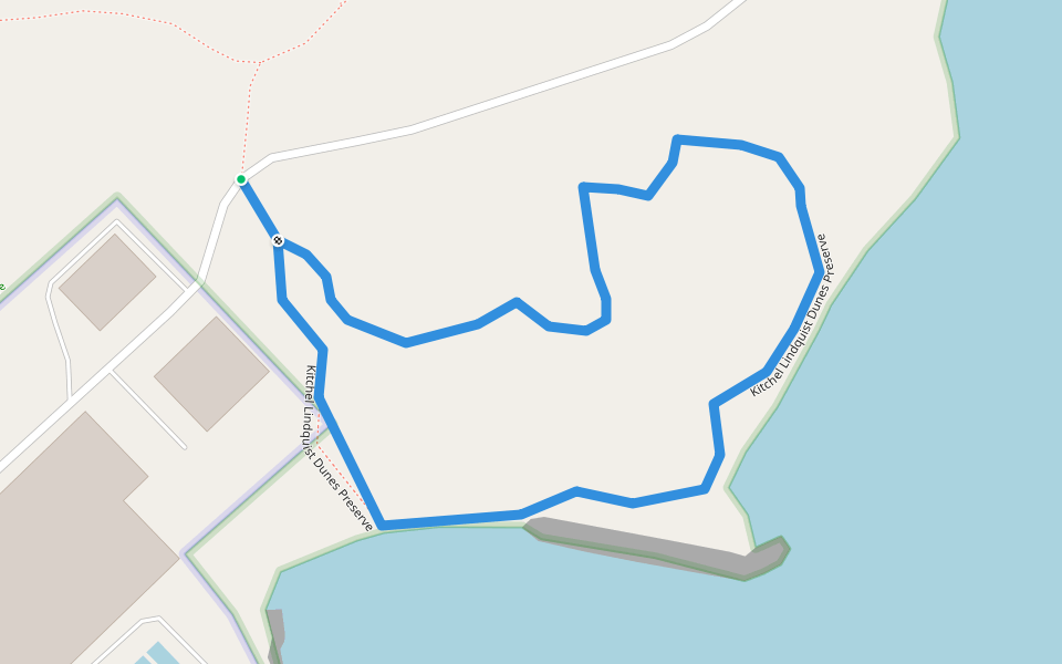 Kitchel Lindquist Dunes Preserve walking route map in Spring Lake