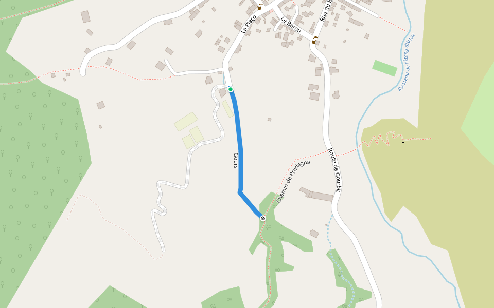 Gours walking route map in Gourbit