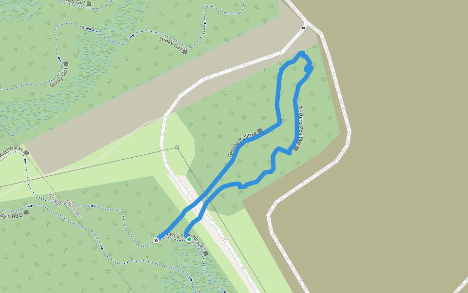 Testing Positive walking route map in Waterloo