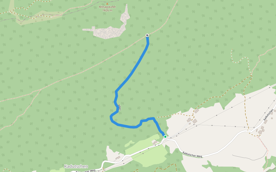 288A walking route map in Bad Bleiberg