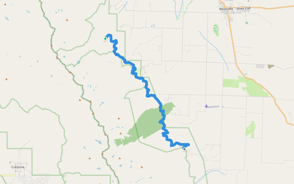 Rainbow Trail (FS1336) walking route map in Westcliffe